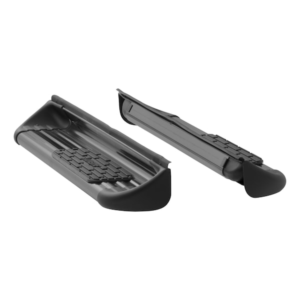 SIDE ENTRY STEPS-BLACK RUNNING BOARDS BLACK TEXTURED POWDER COAT(BRKTS